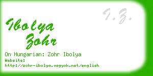 ibolya zohr business card